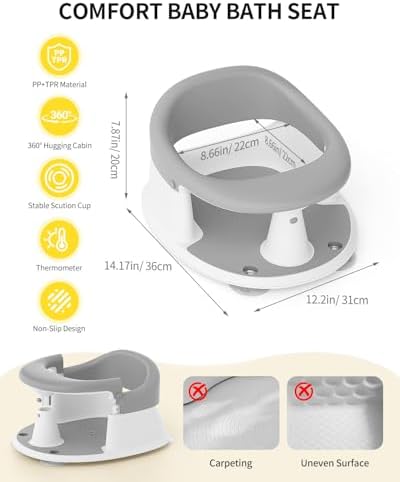 Baby Bath Seat for Babies 6 Months & Up, Bath Seats for Babies Sitting Up - Image 2
