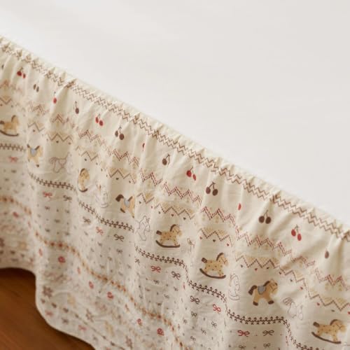 Crib Skirt Dust Ruffle, Microfiber Crib Bed Skirt - Image 2