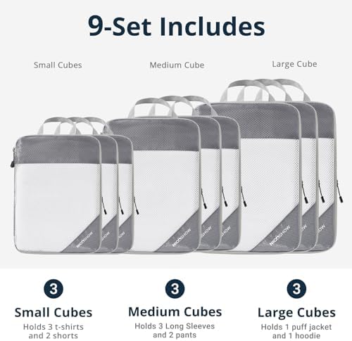 9 Set Compression Packing Cubes - Image 3