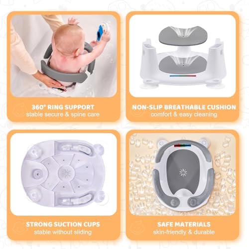 Baby Bath Seat for Babies 6 Months & Up Sitting Up, Infant Bath Seat - Image 5