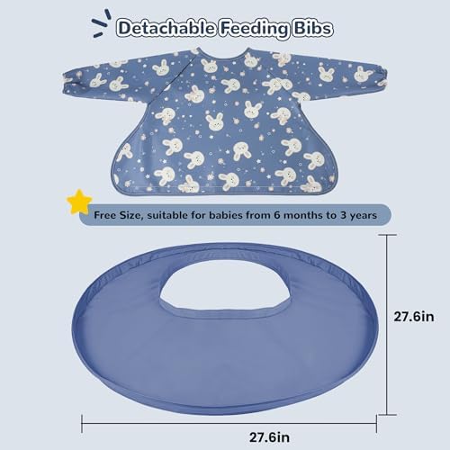 Food Catcher for Stokke Tripp Trapp High Chair, Coverall Baby Feeding Bib - Image 4