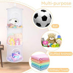Basumee Hanging Stuffed Animals Storage, 2 Pack Mesh Plush Storage - Image 5