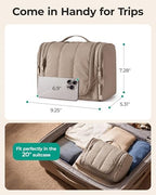 BAGSMART Travel Toiletry Bag for Women, Puffy Hanging Toiletry Bag - Image 6
