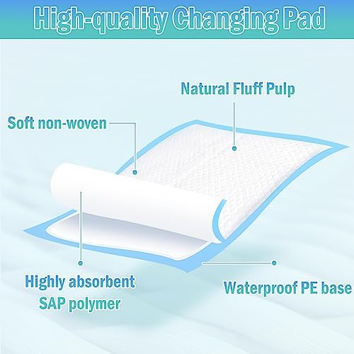 Rocinha 100 Pack Disposable Changing Pads Baby Disposable Underpads Waterproof - Image 2