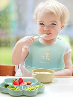2-Pack Waterproof Silicone Baby Bib Lightweight Comfortable Easy-Wipe Clean - Image 5