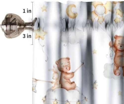 Cartoon Animal Kids Valance Curtain Funny Cute Watercolor Forest Animals Lion - Image 6