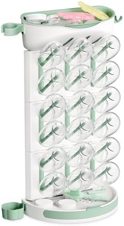 Momcozy Baby Bottle Drying Rack, 18 Bottles Vertical Space Saving by Momcozy