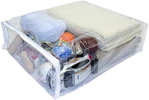 Clear Vinyl Zippered Blanket Storage Bags 15x18x5 Inch set of 5 - Image 2