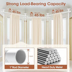 SUNALLY Room Divider Curtain Rod 4-10ft28-171in Room Separator - Image 5