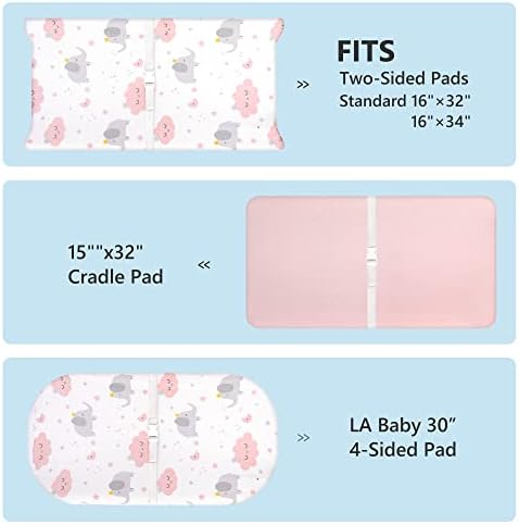 TILLYOU Changing Pad Cover Set in Soft Jersey Material - Image 3