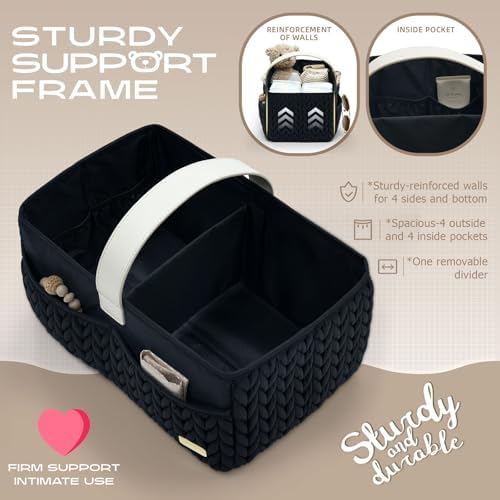 Luxurious Baby Diaper Caddy, Nursery Storage Basket - Image 3