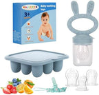 Baby Breastmilk Popsicle Molds & Baby Fruit Feeder, Baby Food Freezer Tray by WAJIAYON