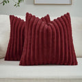 FUTEI Pack of 2 Faux Fur Throw Pillow Covers 28x28 Inch by FUTEI