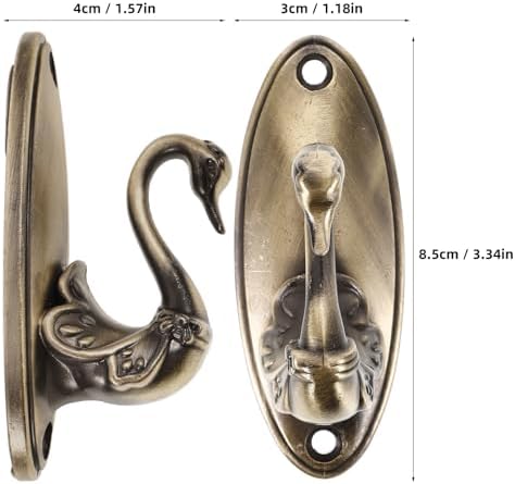Pair of Swan Style Drapery Curtain Holdbacks Tieback Hooks Tiebacks, U-Shaped - Image 4