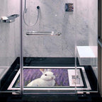 Shower Mat Non Slip 26.8 x 15.1 Inches, Rabbit Flowers Bathtub Mat Shower Stall - Image 6