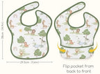 3 Pack Waterproof Baby Bibs for Eating, Mess Proof Feeding Bib - Image 5