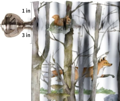 Forest Animal Valance Curtain for Kids Cartoon Tree Job Forest Hunting Lodge - Image 6