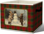 Vintage Snowman Christmas Storage Box by Unknown