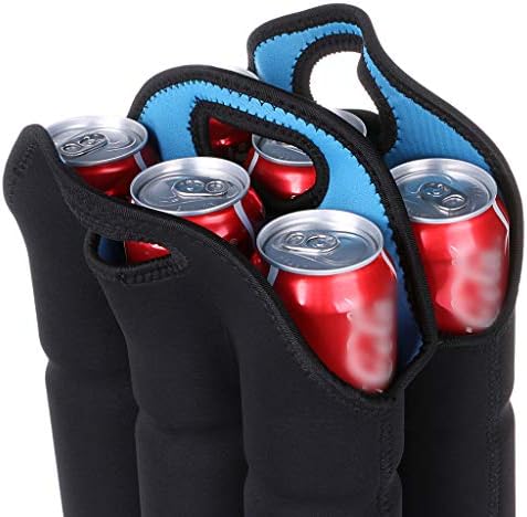 Hipiwe 6 Slot Beer Bottles Can Carrier Tote Insulated Neoprene Cooler Bag - Image 7