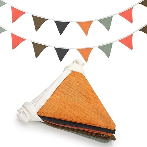 Oudain 2 Pcs Pennant Banner Flags Nursery Garland Triangle, Rustic Color by Oudain