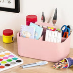 Multiuse Caddy Organizer with Handle, Portable Divided Plastic Tote Bin - Image 4