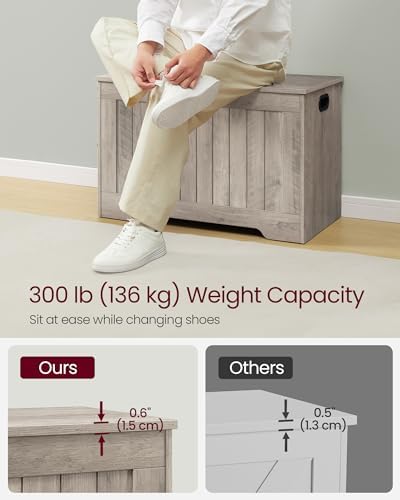 VASAGLE Storage Chest, 29.9 Inches Width Bench - Image 7