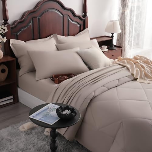 NTBAY Queen Microfiber Bed in a Bag, Comforter Set 7 Piece - Image 6