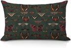 Vintage Gothic Witchy Butterfly 12x20 Pillow Cover, Retro Moody Dark Academia by Unknown