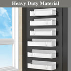 HuggieGems 6 Pack White Magnetic Spice Rack Organizer - Image 4