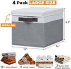 Large Closet Storage Baskets Bins - Image 2