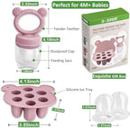 Silicone Baby Fruit Food Feeder & Mini Freezer Nibble Tray, Breastmilk Popsicle - Image 3