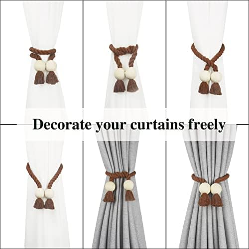 Magnetic Curtain Tiebacks Decorative Tie Back Drapes Holdbacks Nieffeiy - Image 5