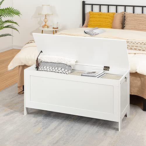 HOOBRO Toy Box, Retro Wooden Look Storage Chest - Image 2