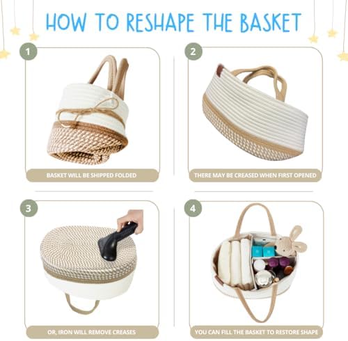 DECOMOMO Baby Caddy Organizer, Large Diaper Caddy Basket - Image 5