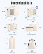LIGHT FLIGHT 8 Set Packing Cubes - Image 5