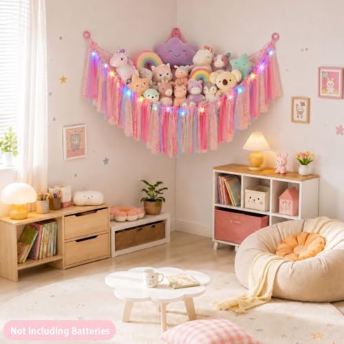 FIOBEE Stuffed Animals Net LED Light Toy Hammock - Image 2