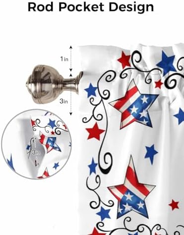 4th of July Kitchen Curtains Valances - Image 7
