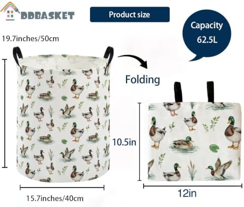 Kids Laundry Basket Mallard duck Hamper - Image 2