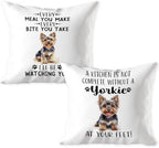 Funny Yorkie Dog Pillow Cover 18x18, Yorkie Gifts by Unknown