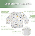 haakaa Mess Proof Long Sleeve Baby Bib, Water Resistant Smock Baby Bibs - Image 5