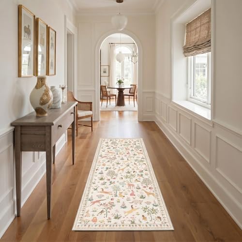 BESBLEE 2X10 Washable Kitchen Runner Rug, Animal Non Slip by BESBLEE