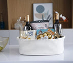 Woven Cotton Rope Storage Basket, Cube Changing Table Organizer - Image 3