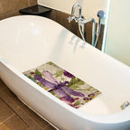 Bathtub Mat Non Slip 26.8x15.1 Inch, Dragonfly Antique Wildflowers Shower Mat - Image 5