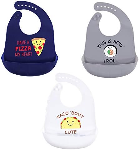 Hudson Baby Unisex Baby Silicone Bibs, One Size by HudsonBaby