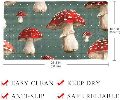 Bathtub Mat Non Slip 26.8x15.1 Inch, Machine Washable Shower Mats - Image 4