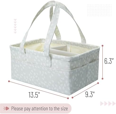 Mr. Pen- Baby Diaper Caddy Organizer, Patterned Gray - Image 2