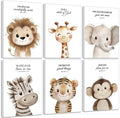 6Pcs Nursery Bible Verse Animal Canvas Wall Art Cute Woodland Animals Christian by tctrthd