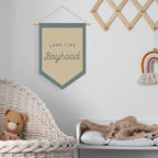 Boys Room Decor, Long Live Boyhood Linen Canvas Banner, Boy Nursery Wall - Image 6