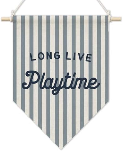 KYTWSFWS Kids Playroom Wall Art Pennant Flag, Long Live Playtime Wall Decor by Unknown