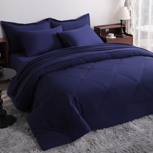 NTBAY King Microfiber Bed in a Bag, Comforter Set 7 Piece by NTBAY
